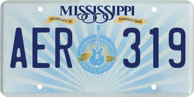 MS license plate AER319