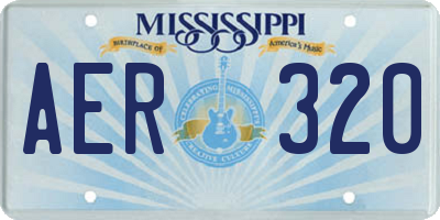MS license plate AER320