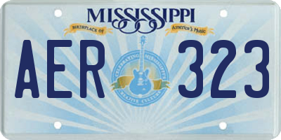 MS license plate AER323
