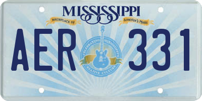 MS license plate AER331