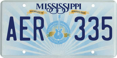 MS license plate AER335