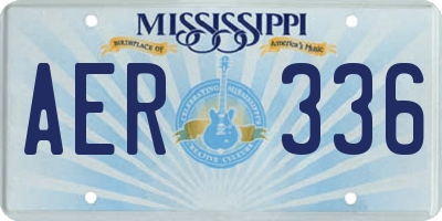 MS license plate AER336
