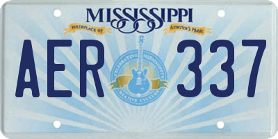 MS license plate AER337