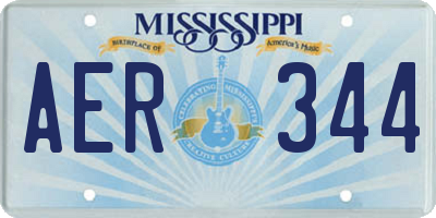 MS license plate AER344