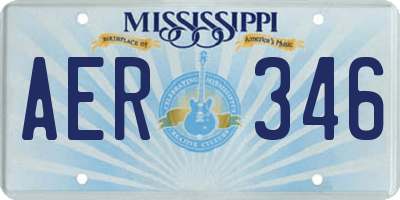 MS license plate AER346