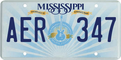 MS license plate AER347
