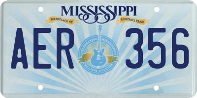 MS license plate AER356