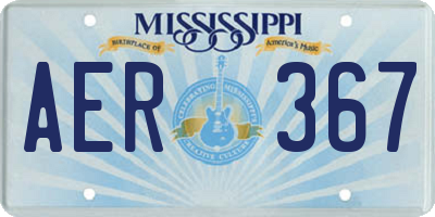 MS license plate AER367