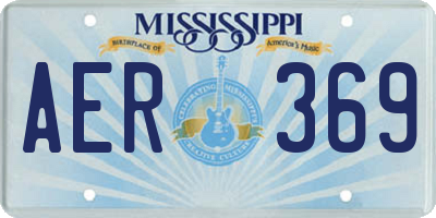 MS license plate AER369