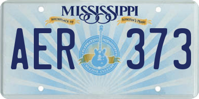 MS license plate AER373