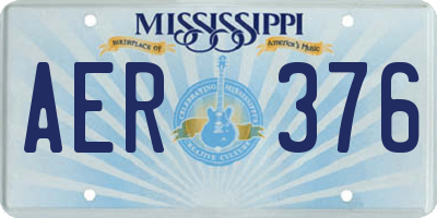 MS license plate AER376