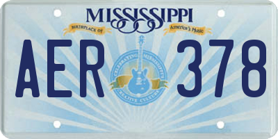 MS license plate AER378