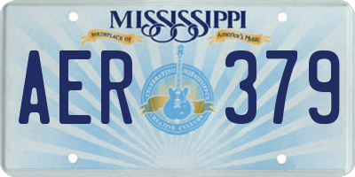 MS license plate AER379