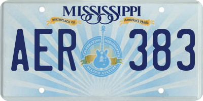 MS license plate AER383