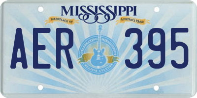 MS license plate AER395