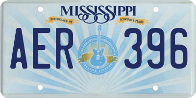 MS license plate AER396