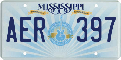 MS license plate AER397