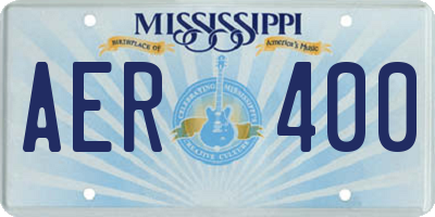 MS license plate AER400