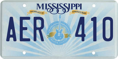 MS license plate AER410