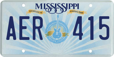 MS license plate AER415