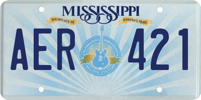 MS license plate AER421