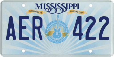 MS license plate AER422