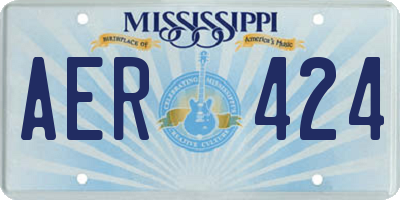 MS license plate AER424