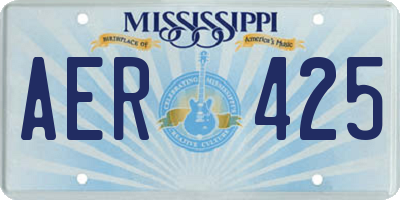 MS license plate AER425