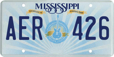 MS license plate AER426