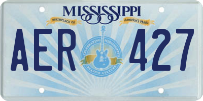MS license plate AER427