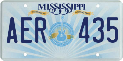 MS license plate AER435