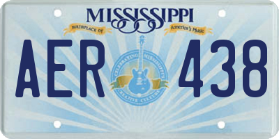 MS license plate AER438