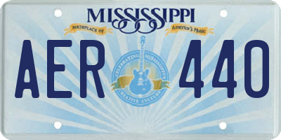 MS license plate AER440