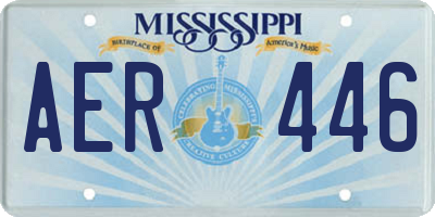 MS license plate AER446