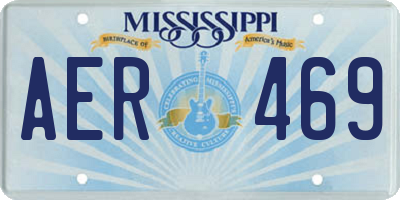 MS license plate AER469