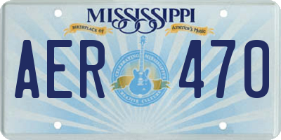 MS license plate AER470