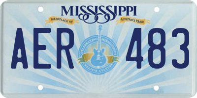 MS license plate AER483