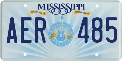 MS license plate AER485