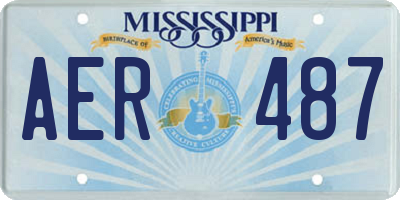 MS license plate AER487