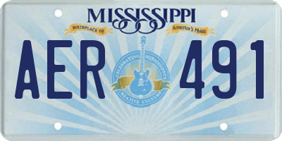 MS license plate AER491