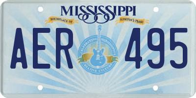 MS license plate AER495