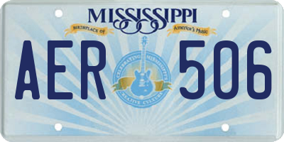 MS license plate AER506