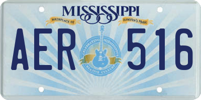 MS license plate AER516