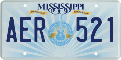 MS license plate AER521