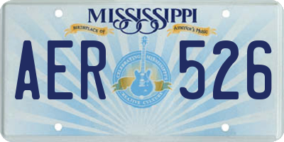 MS license plate AER526