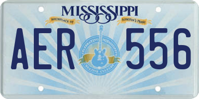 MS license plate AER556