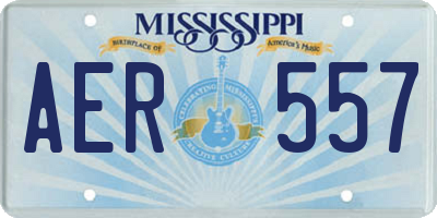MS license plate AER557