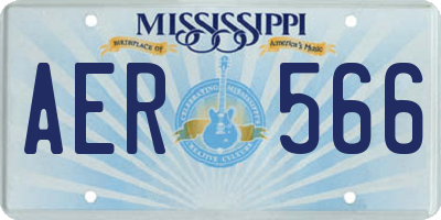 MS license plate AER566