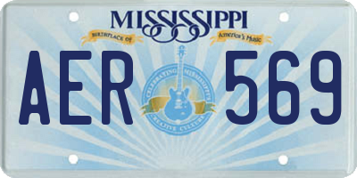 MS license plate AER569