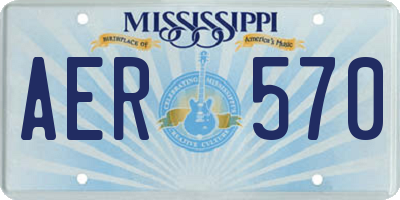 MS license plate AER570